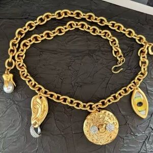 Schiaparelli Style Anatomical Charm Necklace